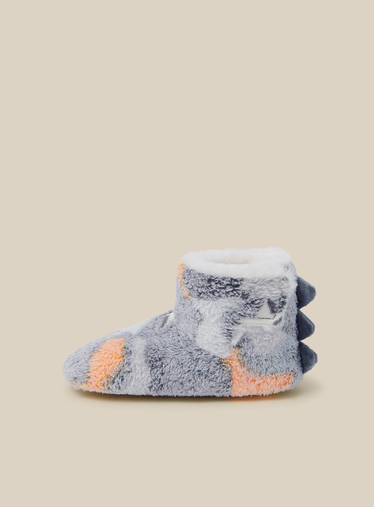 MONSOON Glow In The Dark Fluffy Dino Boot Slippers 11-12 years - Image 2